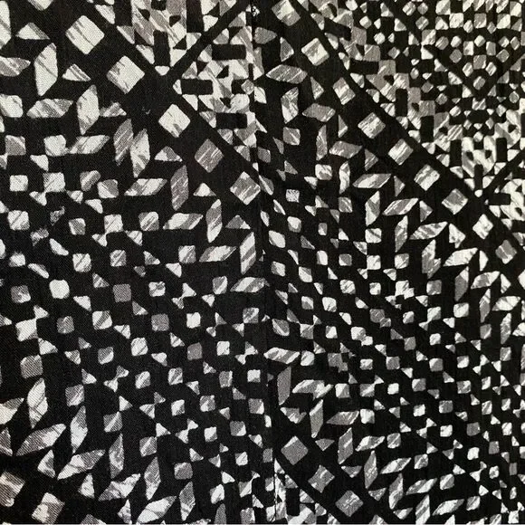 Boom Boom Jeans Abstract Print Macrame Fringe Open Front Cardigan Cover-Up L/XL - Picture 3 of 13